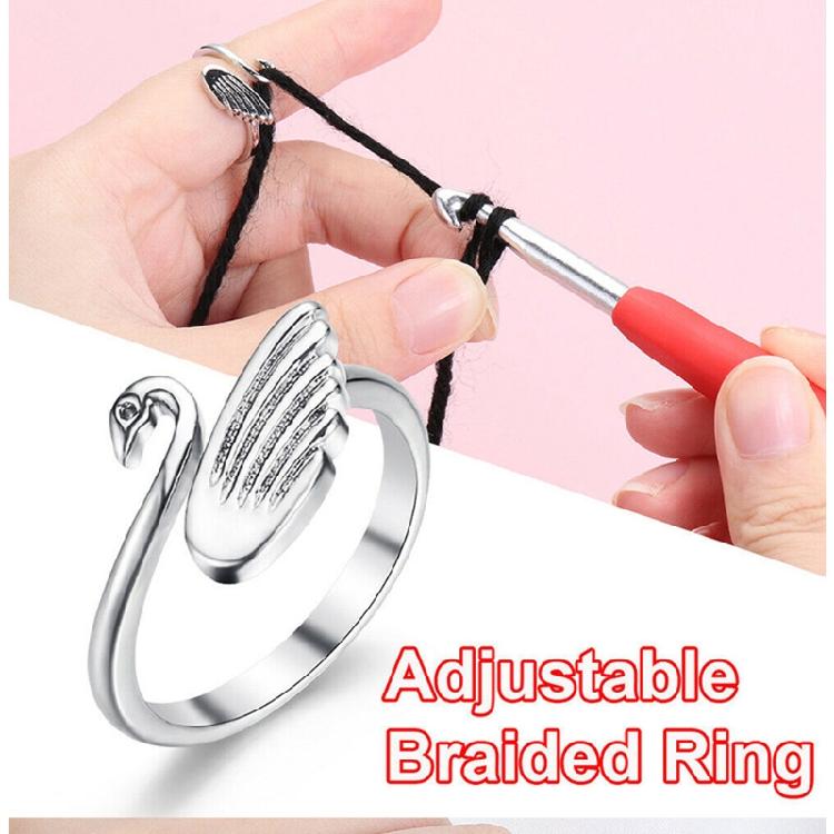Swan Open Finger Ring Trendy Swan Band Ring Adjustable Promise Ring Jewelry Gift