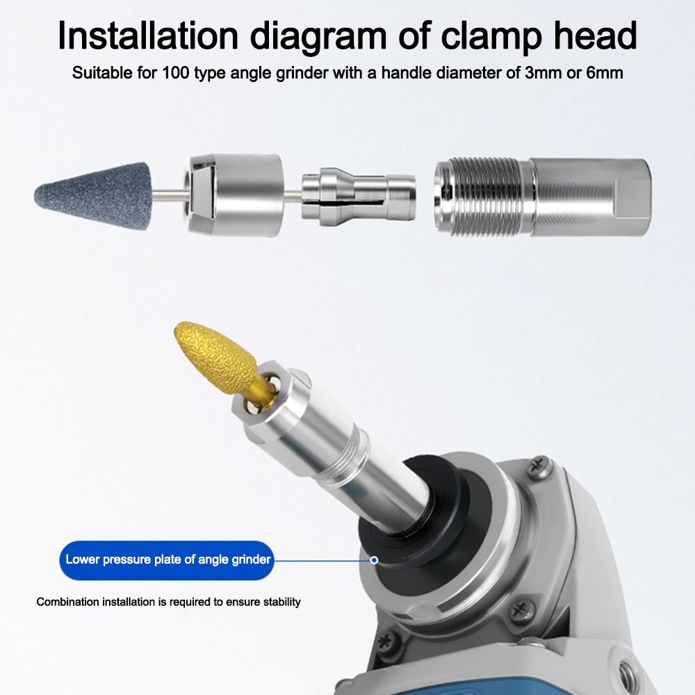 3mm/6mm Angle Grinder Adapter Head M10 Thread 100-type Angle Grinder Drill Bit