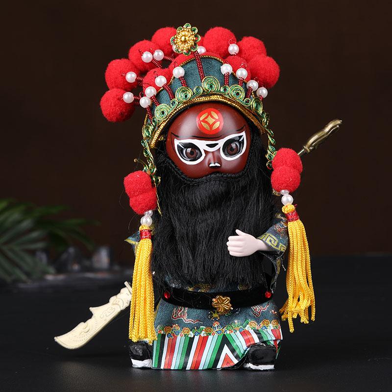 Chinese Opera Character Decoration Silk Doll Peking Opera Mask Doll Chinese Handmade Decorative Gifts Shop decoration Doll