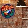 Neon Sign Billiard Balls Wall Art Metal Tin Sign Waterproof Decor For Home Bar Garage