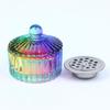 Color  Glass Dish Acrylic Powder Liquid Holder Container Shape Nail Lid Cup Bowl Manicure Accessories