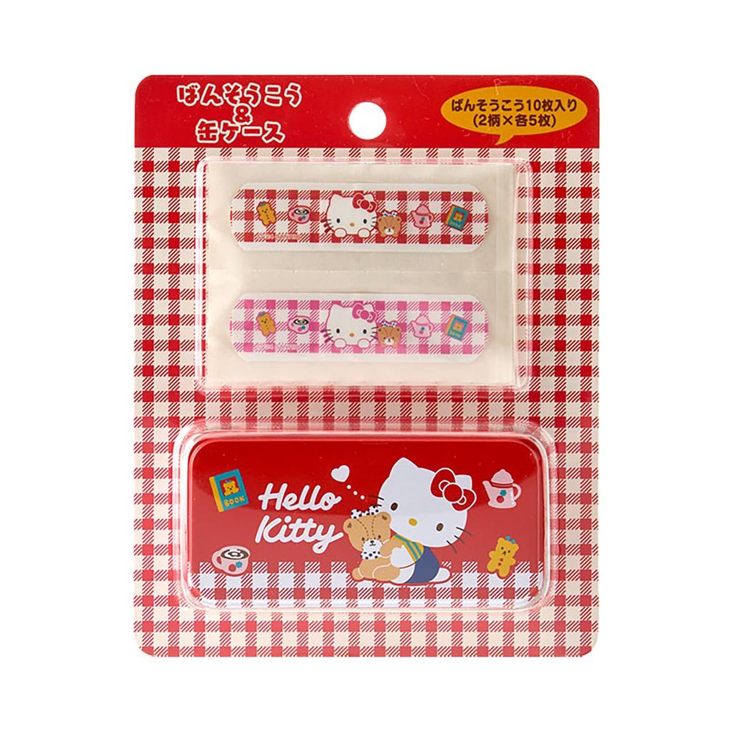 Sanrio Bandage Tin Case Everyday Hello Designs x 5 of 451126 & (Sanrio Goods) Kitty, 10-Pack (2 Each)
