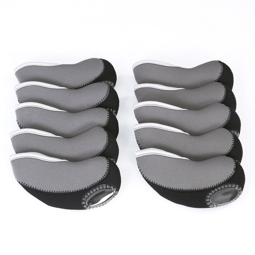 10pcs Easy Fit Design Neoprene Headcovers Two Tone Color Golf Club Covers For Golfers
