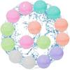 10pcs Reusable Silicone Water Balls for Outdoor Water Fight Interactive Play Non-Magnetic Glow Clip Design Summer Toy Set
