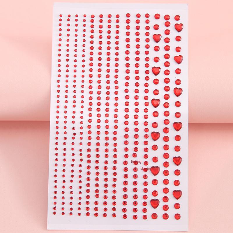 Mini Rhinestone Eye & Face Makeup Stickers - Flash Diamond Decoration for Stage and Party