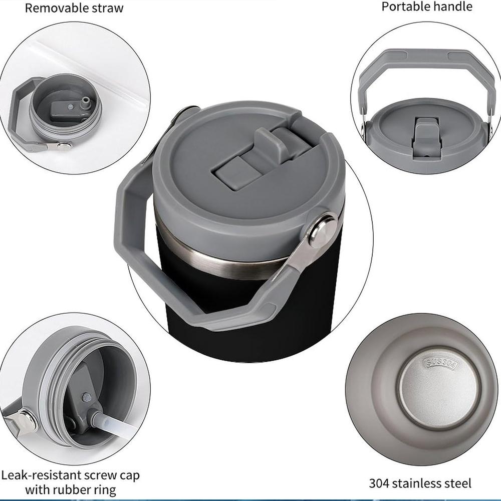 30 Oz Insulated Mug 304 Stainless Steel Drinkware Vacuum Insulation BPA Free Tritan Material, Perfect for Iced and Hot Drinks