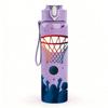 1PC Basketball Hoop Celebration 750ml Color Plastic Sports Water Bottle Leakproof Flip Straw Lid Suitable for Sports Office Home Use