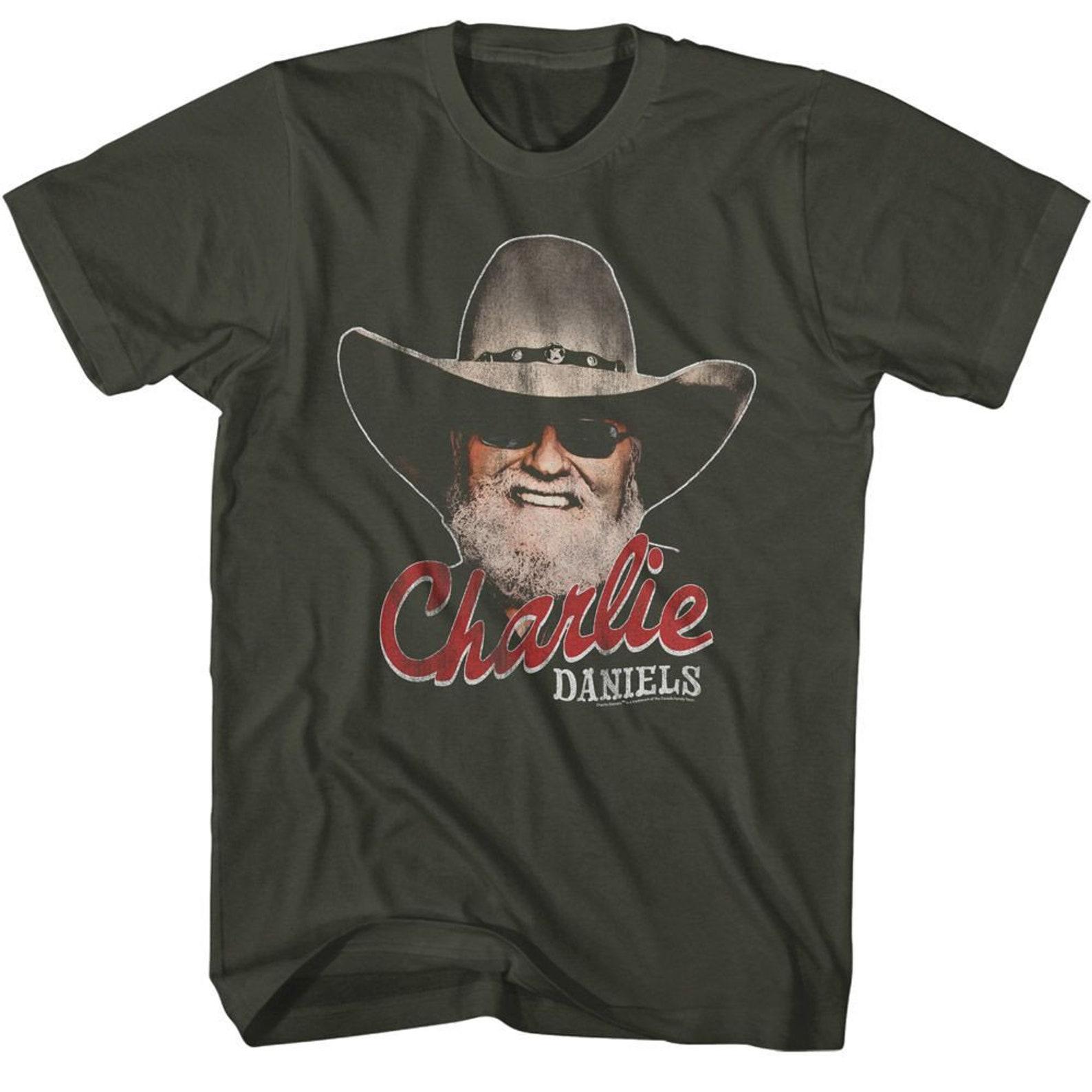 Charlie Daniels Band Smiling Charlie Smoke T-Shirt XL
