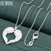 925 Sterling Silver Heart Necklace Wedding Jewelry