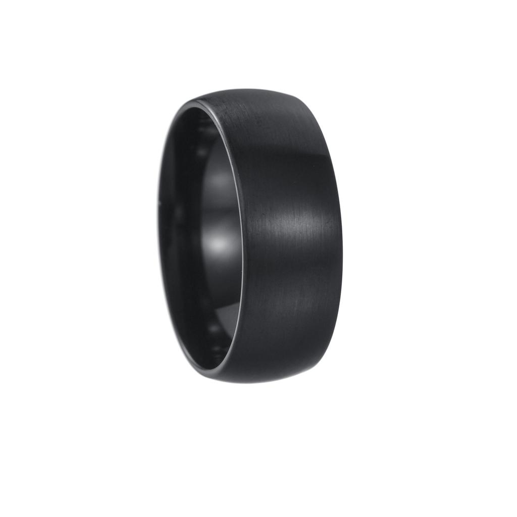 European and American Simple and Trendy Men's Jewelry 8mm Wide Ring with Arc Shape That Does Not Fade