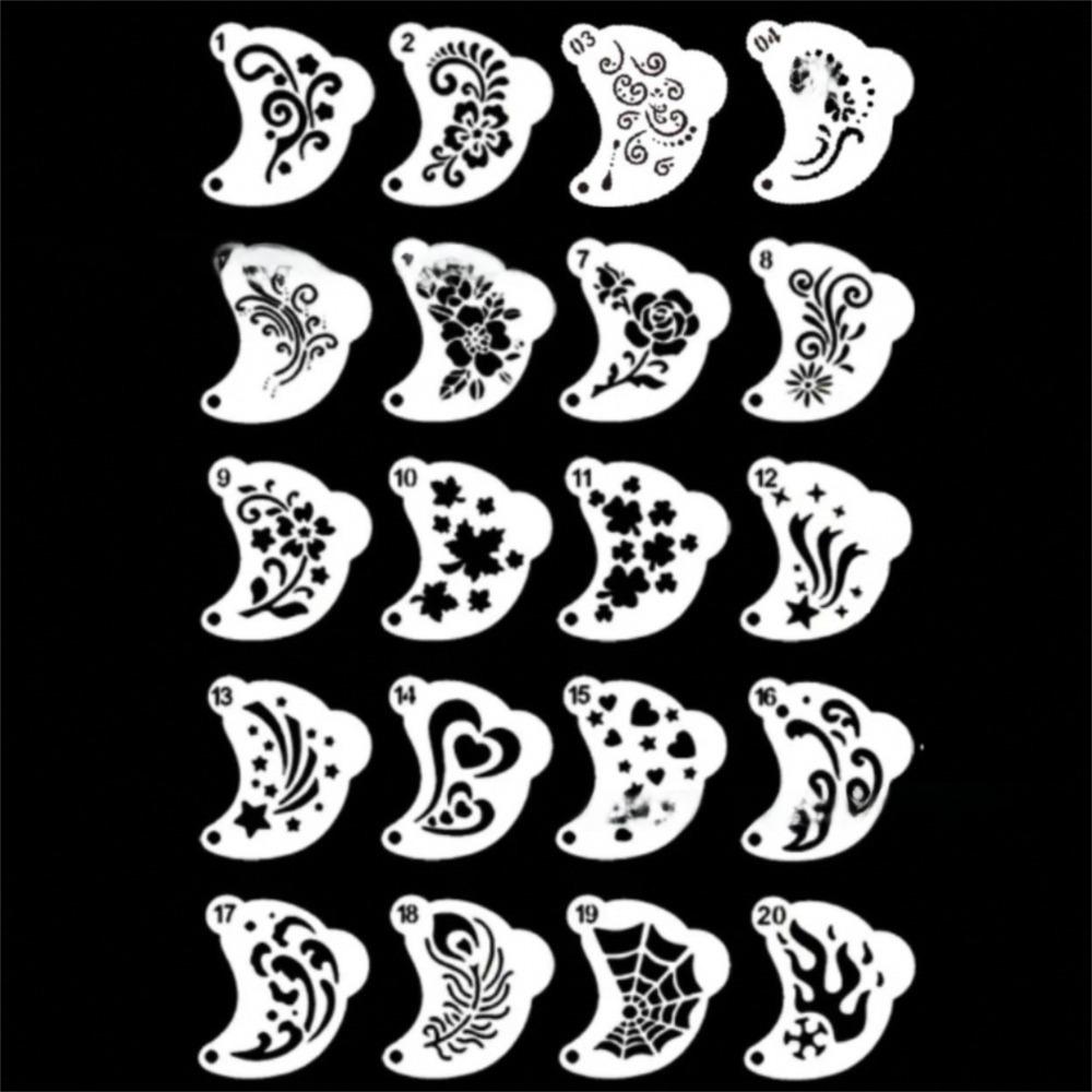 Assorted Designs Body Art Stencils Hollowed Design DIY Makeup Tools  DIY Makeup