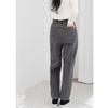 Jeans for Women Baggy Fit Elastic Waist Gray Color Wide Fit Denim Pants Date Outfits Korea Fashion