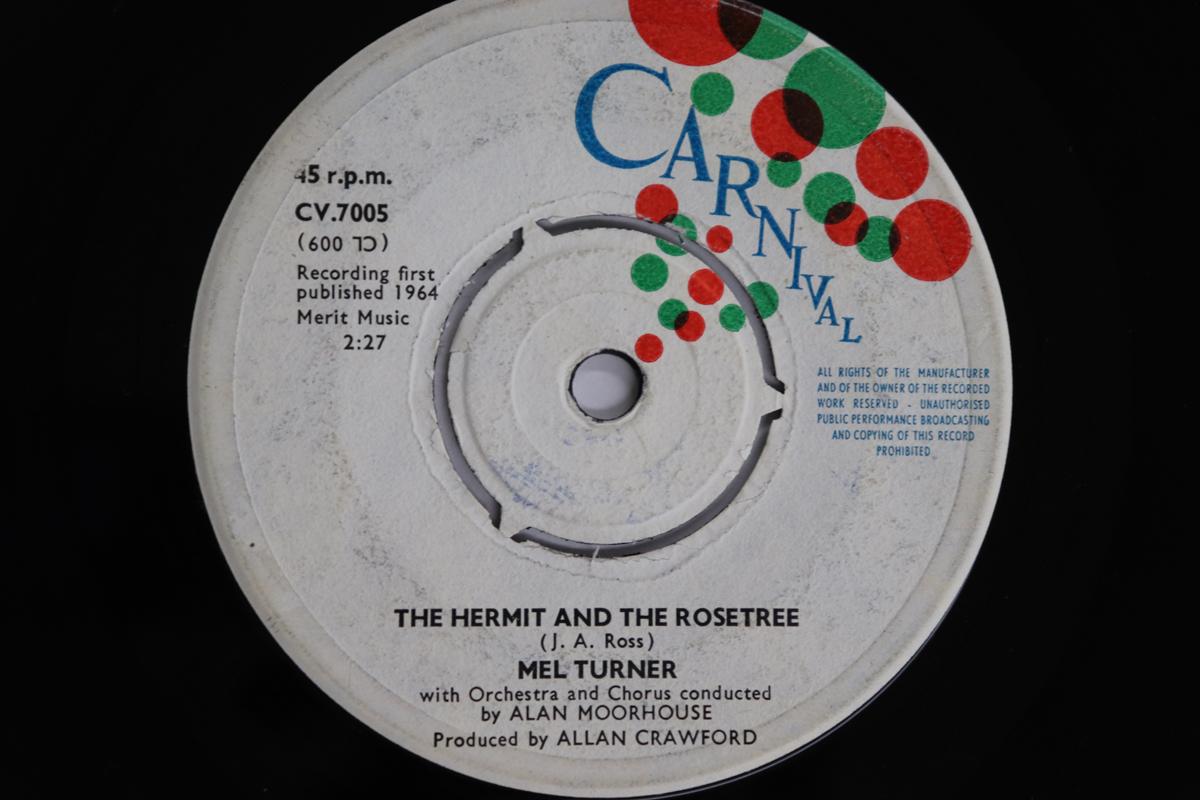 

7inch Record MEL TURNER - Hermit And The Rosetree / What s Th CV7005 CARNIVAL UK Soul/Funk Used