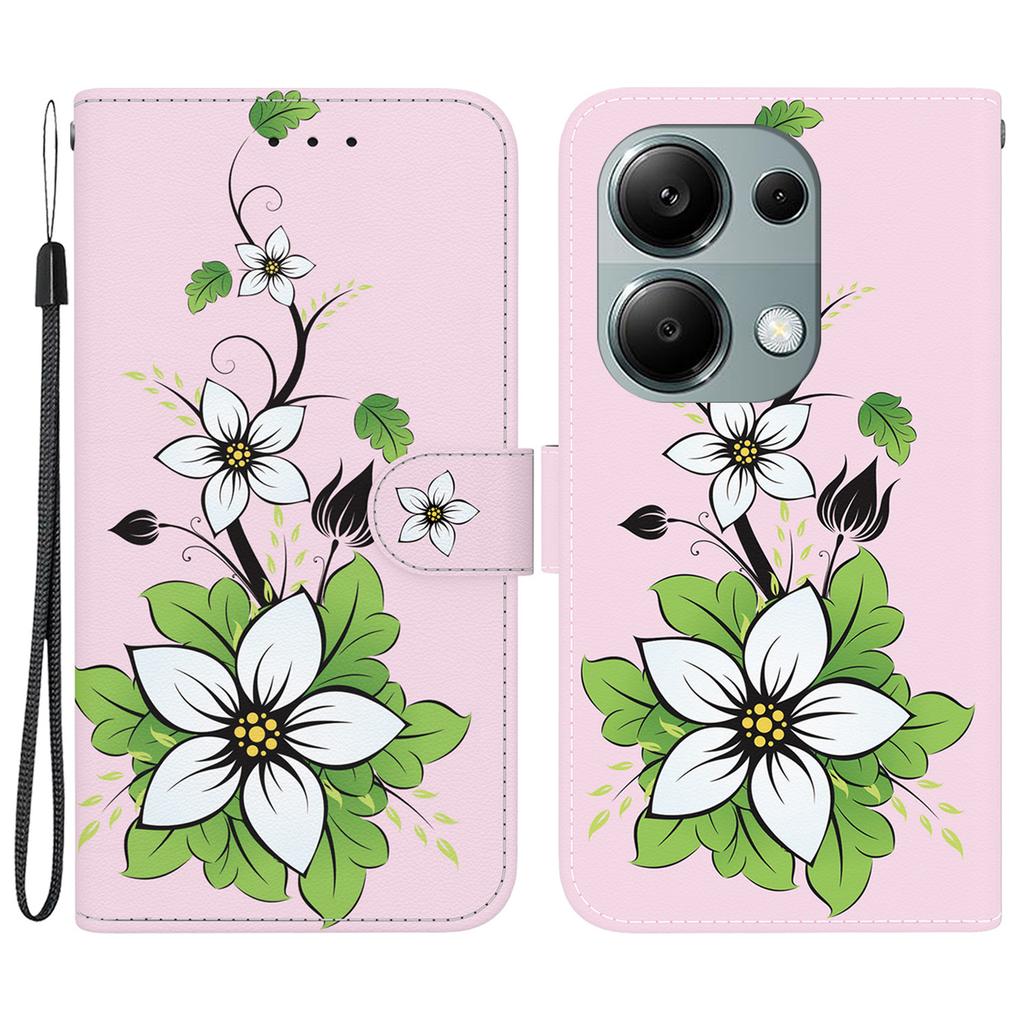 For Xiaomi Redmi Note 13 Pro 4G/Poco M6 Pro 4G Case Printed Pattern Wallet Leather Phone Cover