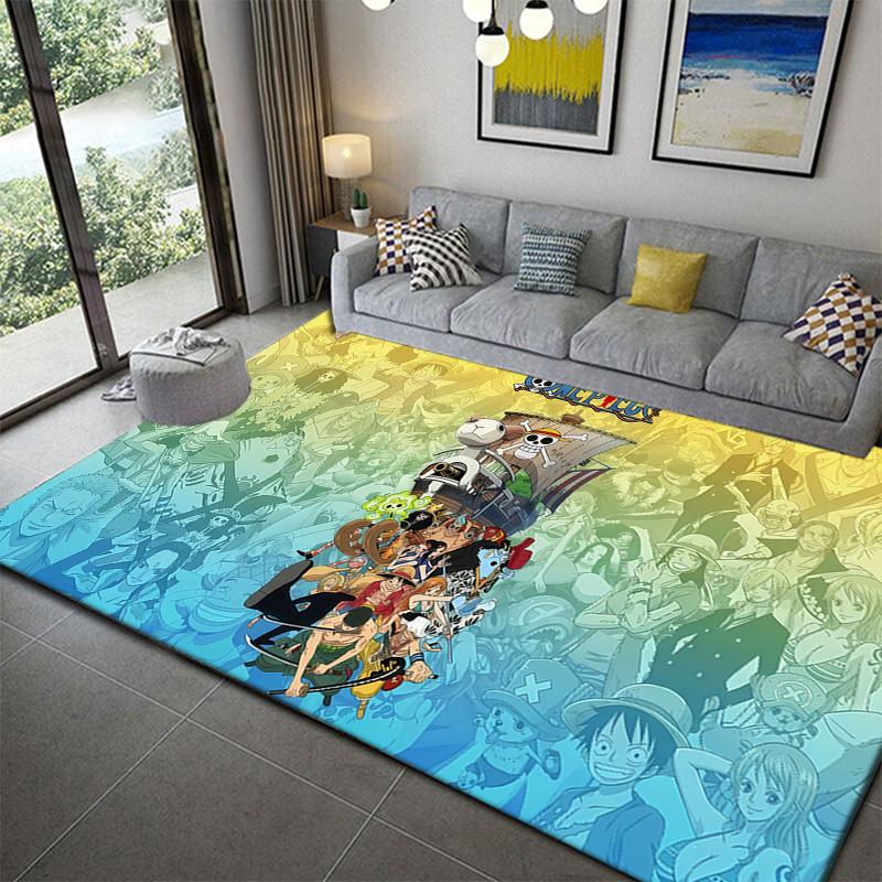 One Piece Anime Symbol Pattern Rug Soft Non-Slip Mat for Bedroom Living Room Decor