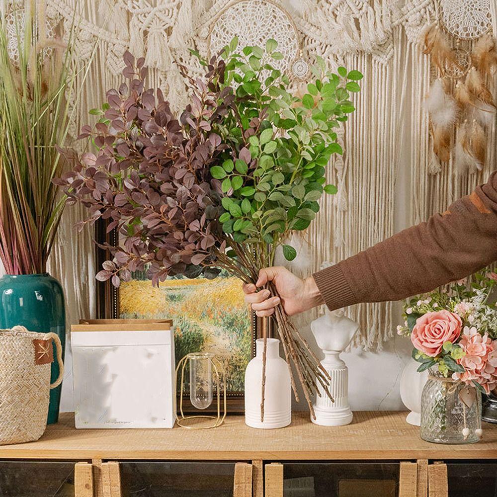 70cm Simulation Green Plant Elegant Fake Flower Artificial Loropetalum Branch Outdoor Garden Decor