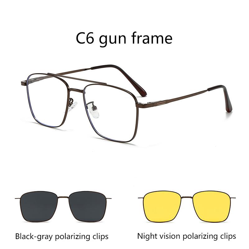 

Myopia Prescription Multifunctional Polarizing Plate Irregular Rectangle Frame -0.5 -6.0 Magnetic Sunglasses Clip Prescription 0