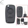 Boîtier de clé télécommande pliable Cocolockey Pour Alfa Romeo Spider Brera 166 Radio Coque de clé à rabat 2 boutons Coque de clé de voiture Lame non coupée