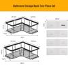 Yipan Drill-Free Iron Bathroom Corner Storage Shelves (2-Piece Set)