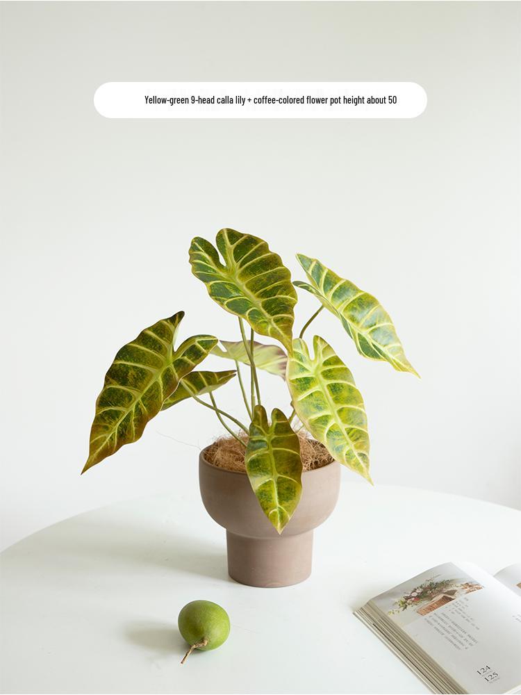 Artificial Green Plants for Indoor Decor – Potted Ornaments for Living Room or Coffee Table