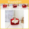 Red Lovely Velvet Tiger Head Handbag For Girls Trendy Crossbody Bag Kids For