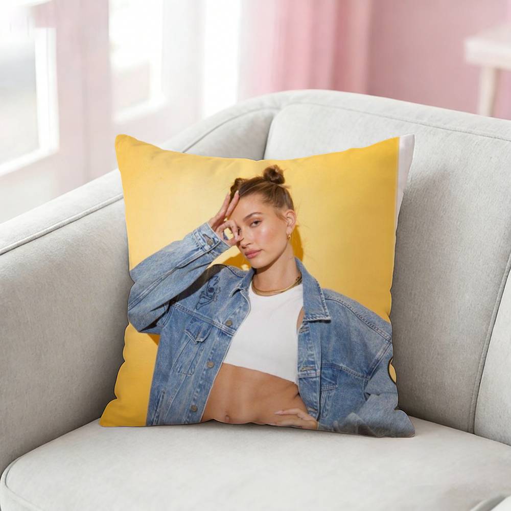Singer H-Hailey Pillow Case For Sofa Living Room Home Office Decor Protective Cover Peach skin 18*18(CM)-1Pcs