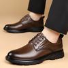 Fashion Luxury men's leather shoes Elegant gentleman style Work and office Outdoor adult fashion street Plus size suit shoesBlack