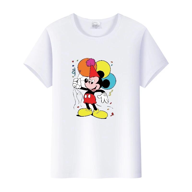 Kawaii Summer Short Sleeve t-shirt Cartoon Tshirt Female Top Loose Tee Mickey Mouse Graphic Clothes Gift Unisex