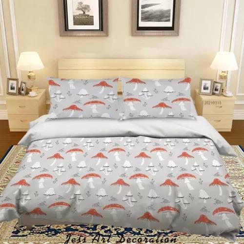 Psychedelic Mushrom Soft Duvet Cover Beding Set Decoration Gift Suitable for Children Young Boys Young Girls Plus Adult Peoples Soft Plus Breathable
