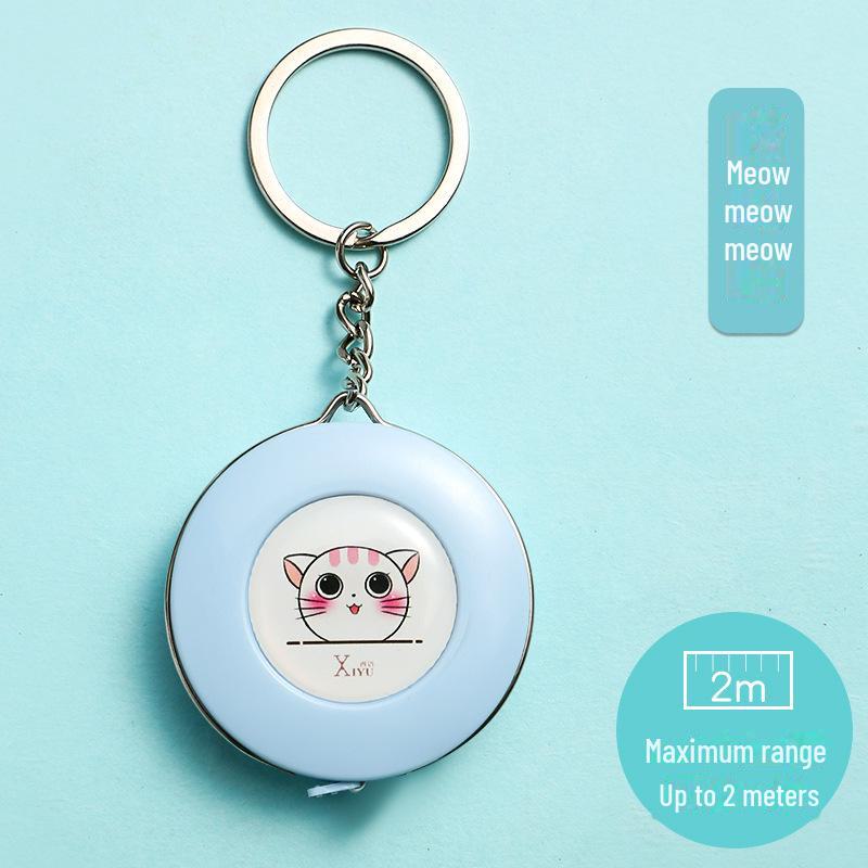 Mini Portable 2m Tape Measure - Soft, Telescopic, Self-Locking Ruler with Keychain