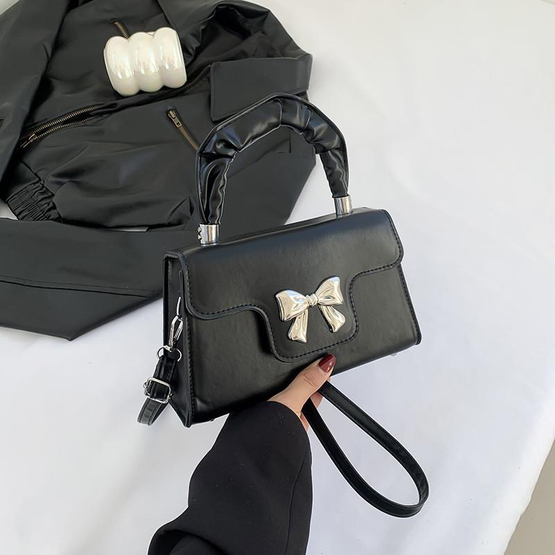 Trendy Black White Or Colorful Pu Shoulder Crossbody Bag Stylish Small Square Handbag