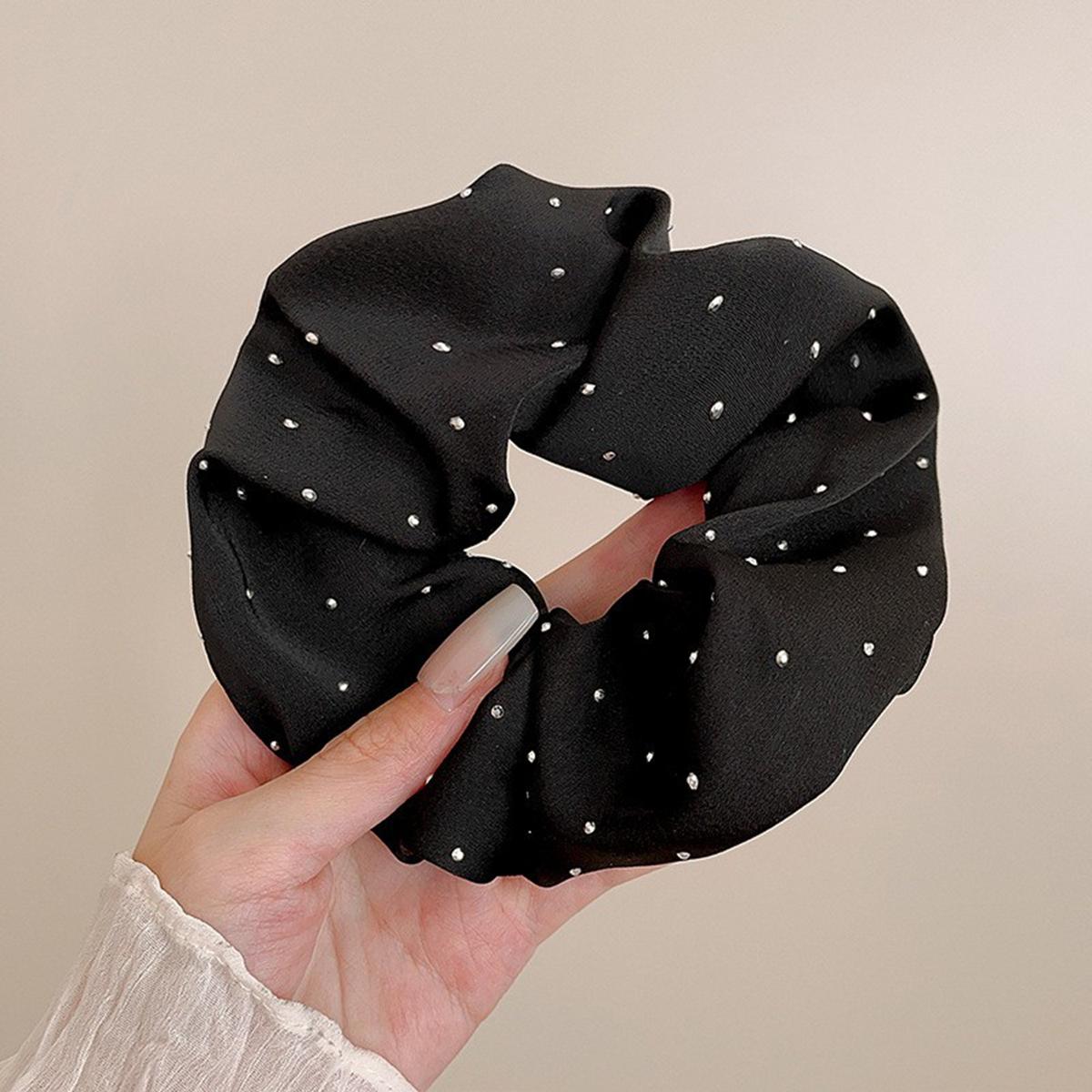 

3Pcs Satin Rhinestone Hair Scrunchies for Women, Shiny Studded Hair Ties, Luxury Silk Hair Accessories for Daily and Party Hair Styles