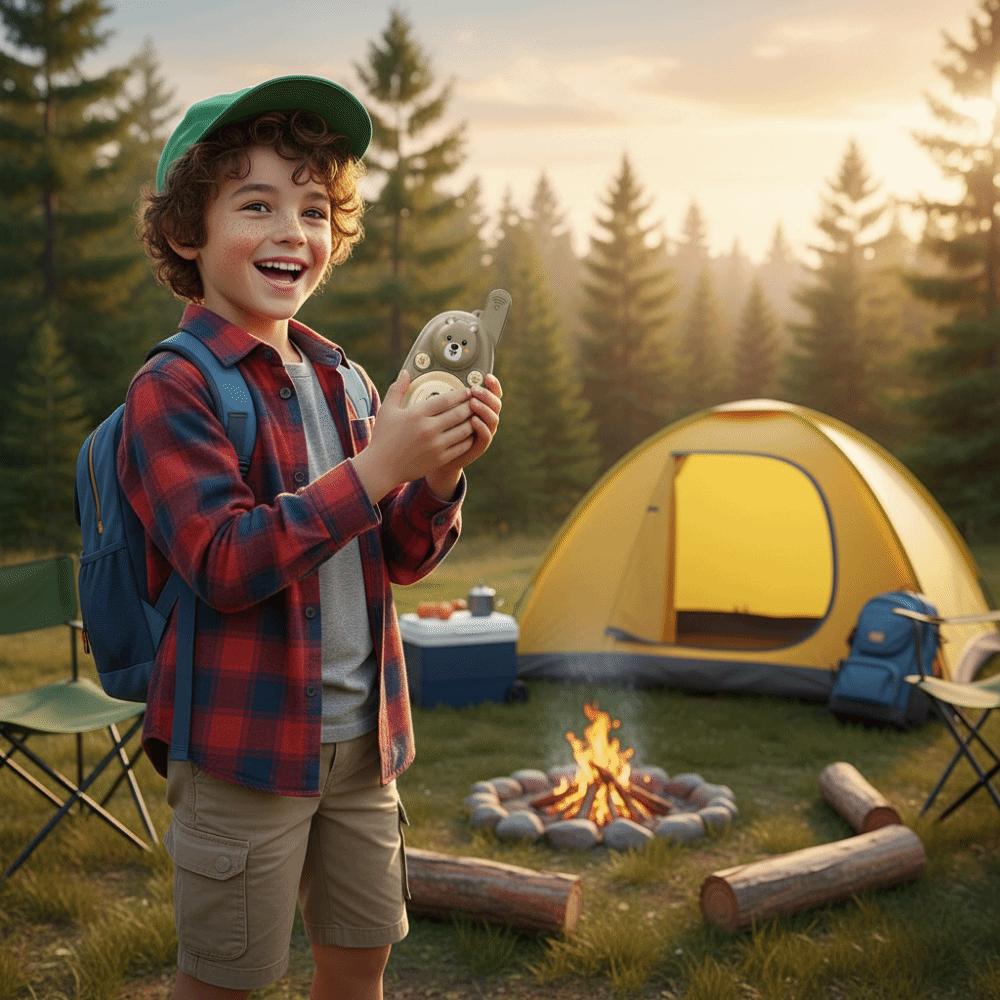 1 Pair Long Range Kids Walkie Talkies Lovely Bear Interactive Radio Transmitter Christmas Gift