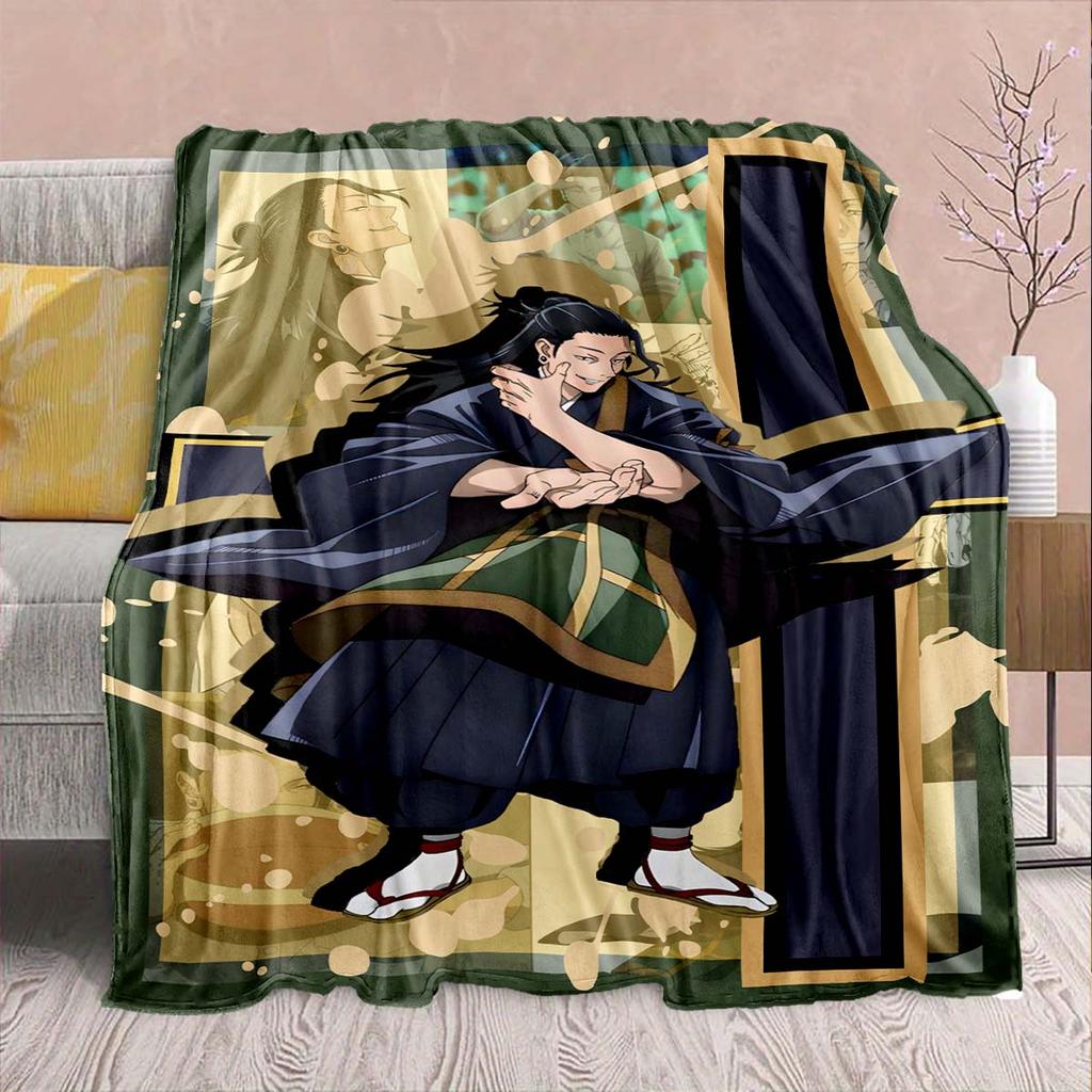 Jujutsu Kaisen Coperta Flanella Trendy Morbida Calda Plaid Leggero Peluche Divano Letto Arredamento Casa -QJY
