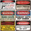 Warning Notice Vintage Metal Tin Poster Funny Metal Tin Signs Posters Plate for Garage Bar Cafe Club Home Room Wall Decor