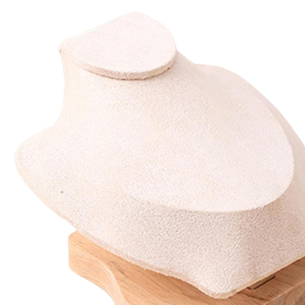 Smyckesdisplaystativ Bysthållare Organizer, Halsband Träprydnad för Vardagsrum