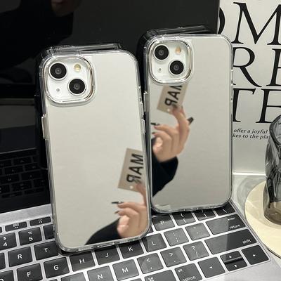 Acryl Kosmetikspiegel Handyhülle Für Für Iphone 17 Pro Max 16 1 14 13 12 11 Pro Max XS X XR 16 Plus Vergoldet Stoßfeste Hülle
