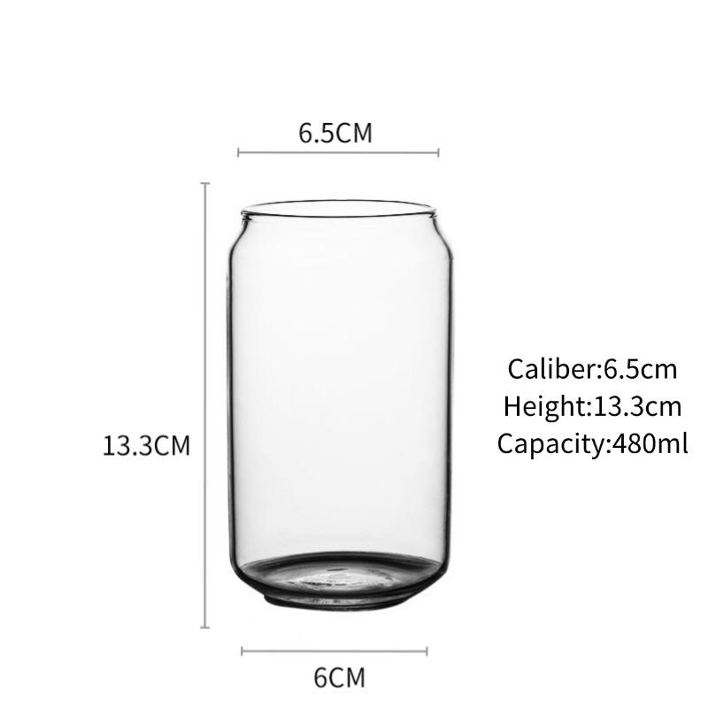 

Cola Collins Glass Cup,Coffee Cold Brew Cups,Large-capacity Thin Glass Cup,Can-shaped Cold Drink Cups,Transparent Juice Cups 1pc