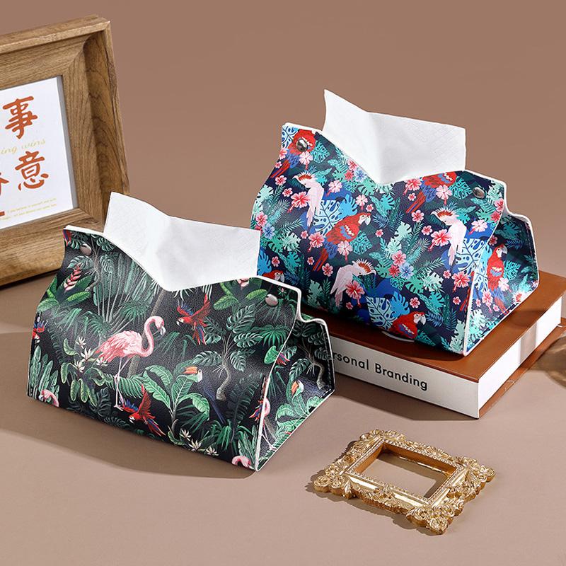 1 ks Obal na papírové utěrky Interiér auta Kožené Malování Stahovací Módní Krabička na kapesníky Úložný box Držák na kapesníky