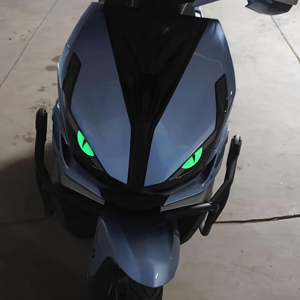 Leuchtende 3D Motorrad Teufelsaugen Aufkleber - Katzenaugen Aufkleber, Personalisierte Autoaufkleber