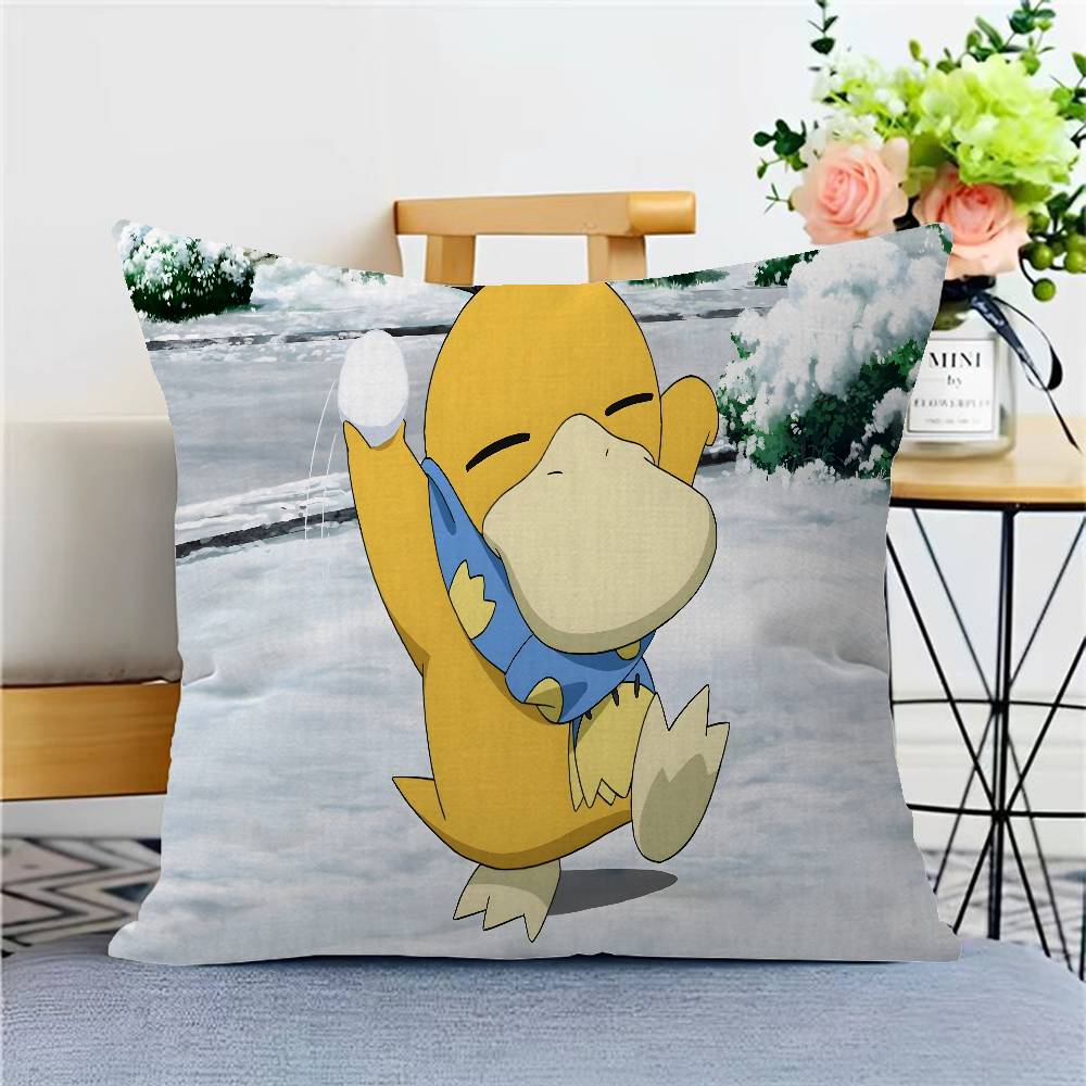 P-Pokemon P-Psyduck 45*45cm Povlak na polštář Potah na polštář Dekorativní povlak na polštář Domácí povlak na polštář Pro polštář na pohovku