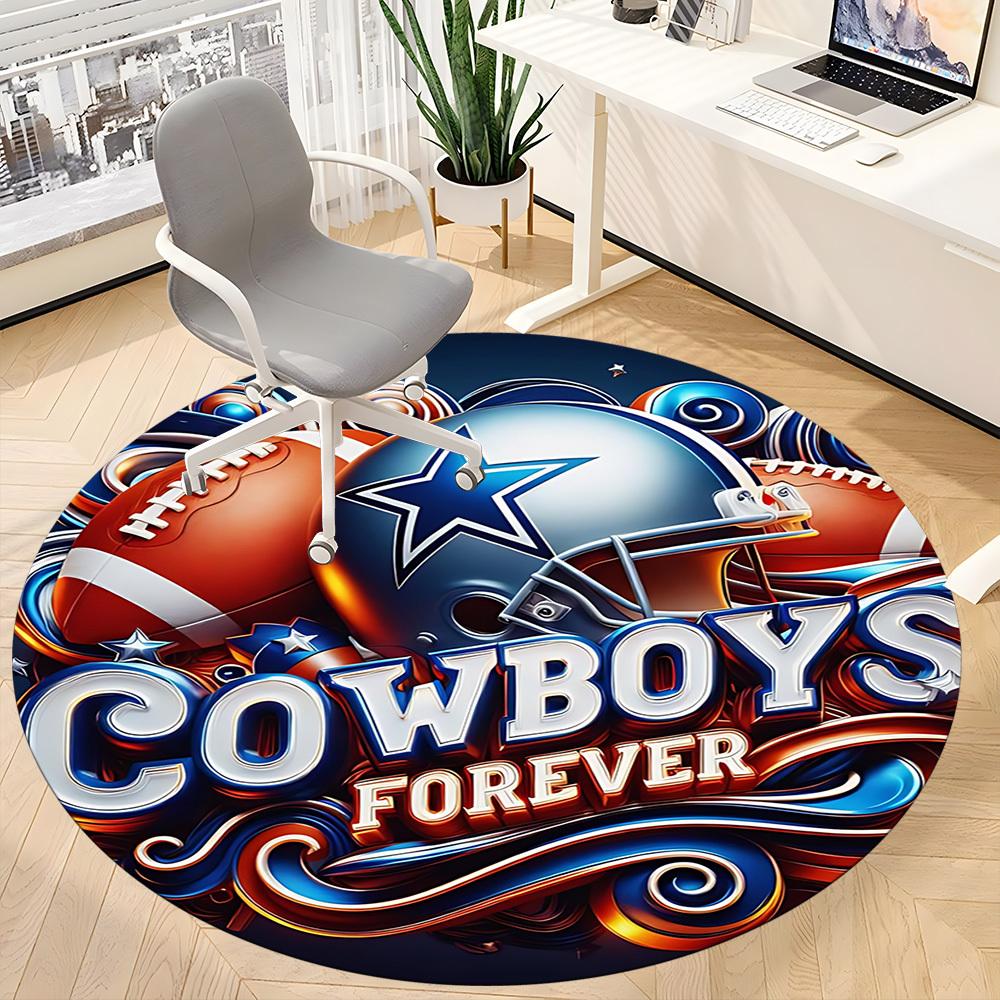1 Stück Cowboys Forever Stuhlteppich für das Büro, rutschfest, maschinenwaschbarer Teppich für das Büro, Raum-Urlaubsdekoration für Weihnachten, Geburtstag, Polyester