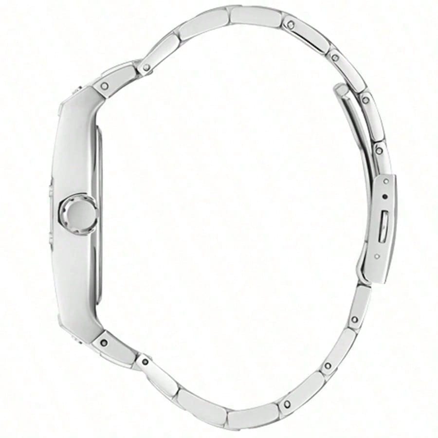 Guess Ceasuri pentru Bărbați - Brățară din Oțel Argintiu, Ceasuri Cronograf cu Cadran Negru Masculine, Modă Casual pentru Purtare Zilnică GW0387G1