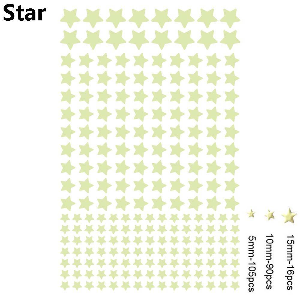 Glow In Dark Home Decoration Stars Dots 3D Luminous Decal Fluorescent Bubble Sticker Wall Art