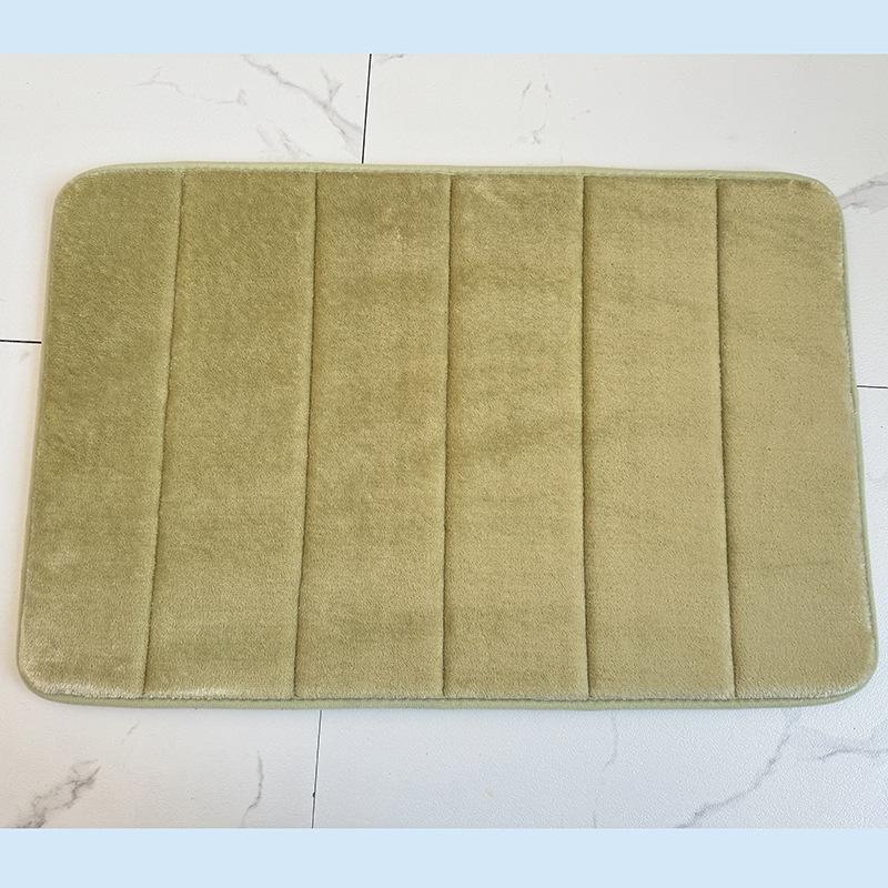 2026 1pc Thickened Floor Mat, Bathroom Absorbent Foot Mat, Household Anti Slip Mat, Quilted Memory Foam Door Mat, Coral Velvet Door Mat