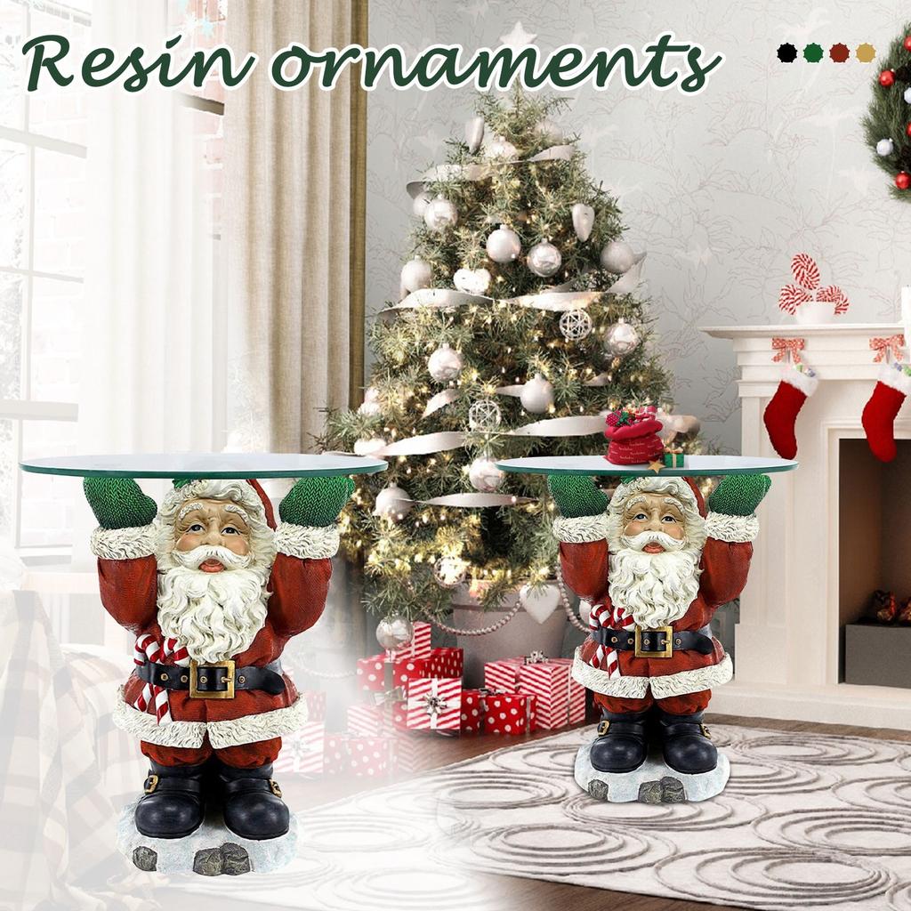 Santa Claus podnos číšník Socha Pryskyřice Řemesla Ornament Domů Dekorace na plochu Ornament