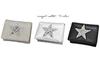 286-SV Star Jelly Dreifach-Mini-Geldbörse, Kompakte Geldbörse, Kastenform, Münzfach, Dreifach-Geldbörse, Süßes Stern-Design, Glitzerndes Kunstleder, Kompakt