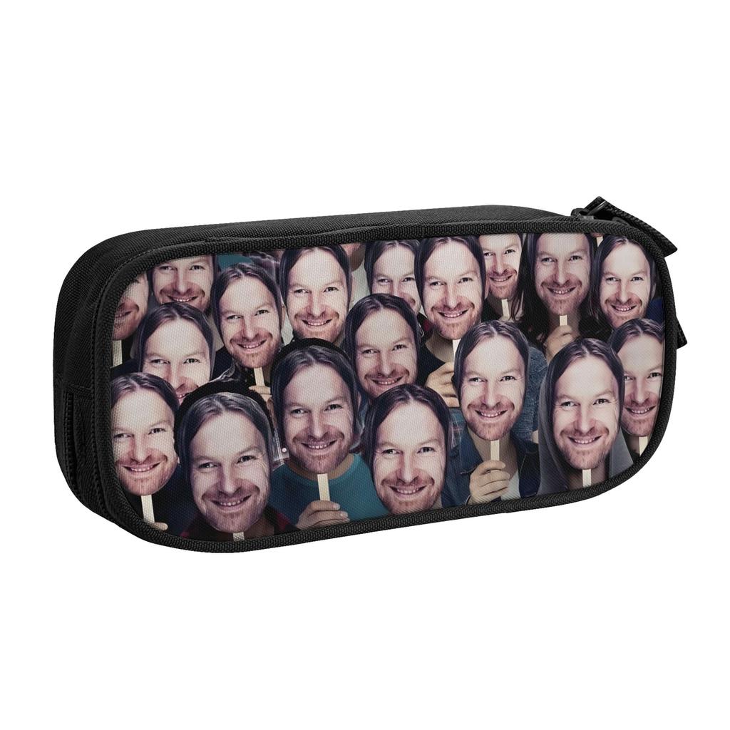 British Musician Composer Aphex Twin Kawaii Pencil Cases Girl Boy Large Capacity Electronic Music Pencil Box School Supplies