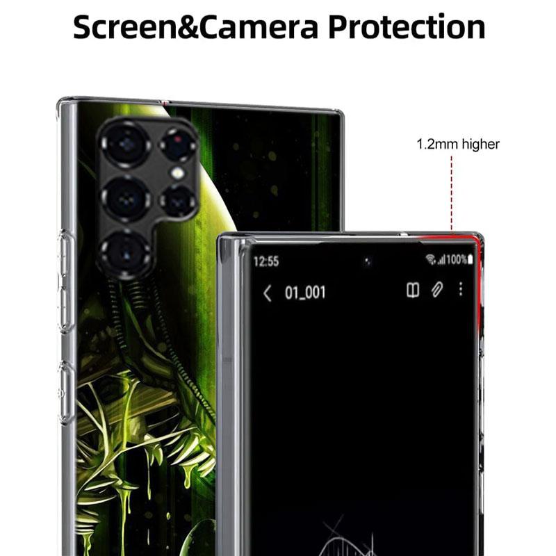 COOL A-Alien Xenomorph Cases Phone Case for Samsung Galaxy S26 Ultra S25 Edge S24 S23 FE S21 Plus S20 S22 S10 Cover TPU Capa She