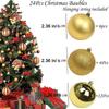 24Pcs 6CM Big Christmas Ball Decorations Hanging Christmas Tree Pendant Ornaments Xmas Home Party Decor 2026 New Year Accessory